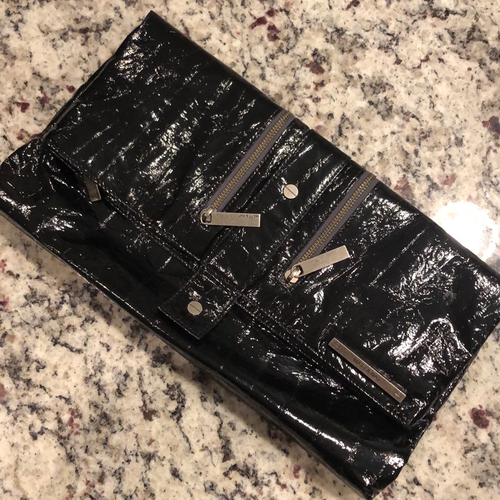 Matt & Nat shiny black purse